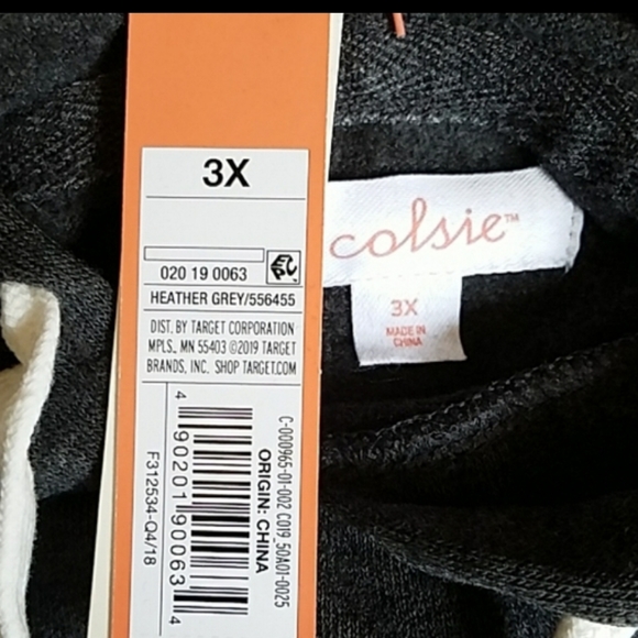 Colsie Women's Gray Butter French Terry Cropped Hooded Sweatshirt Size 3X - Picture 3 of 5